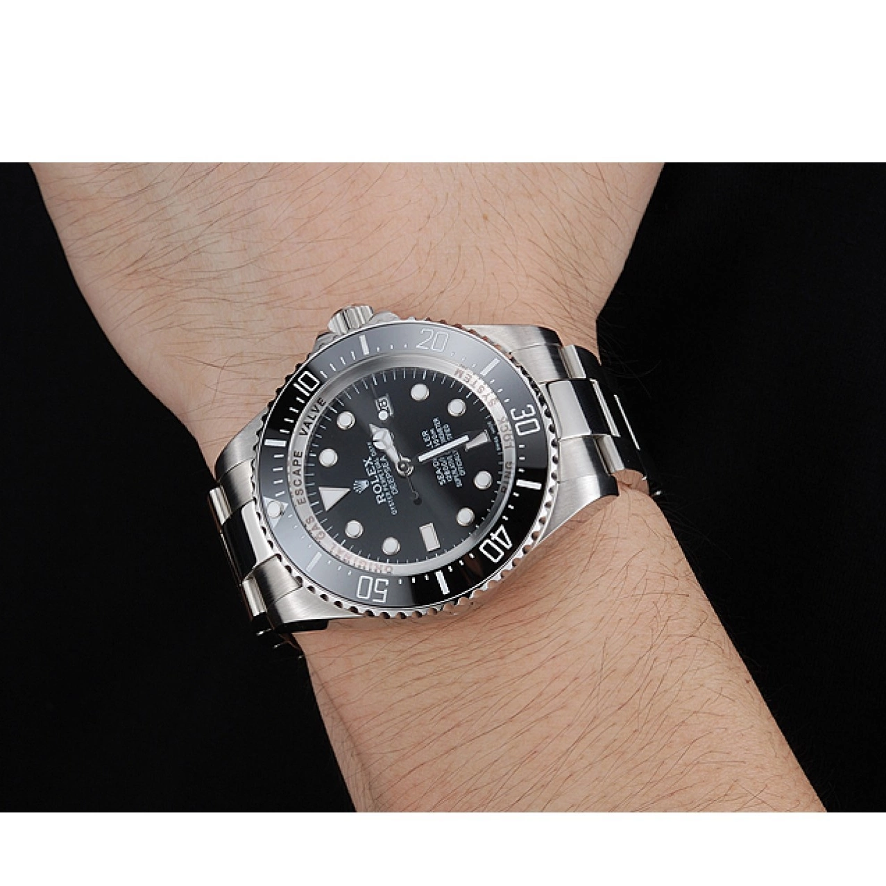 Aaa replica Steel Black Sky Dweller Stainless Rolex Watch Dial Bracelet 0606